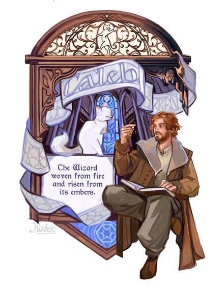 Caleb Widogast codex page